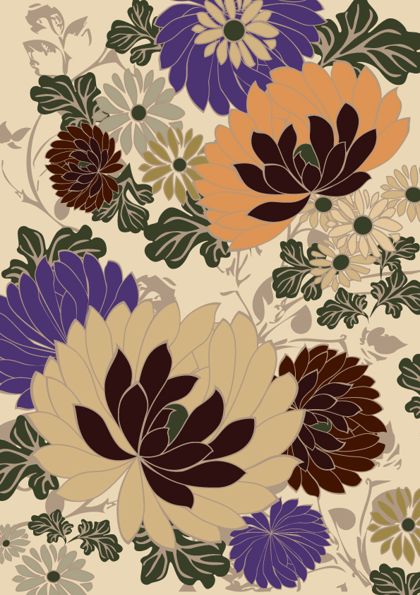 free vector 1 vector flowers shading